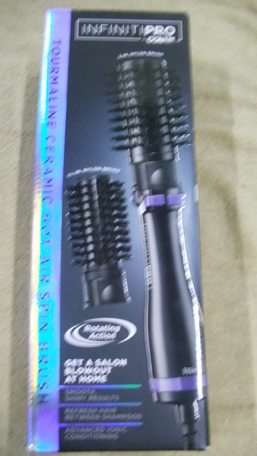 INFINITIPRO BY CONAIR Spin Air Rotating Styler/Hot Air Brush, 2inch
