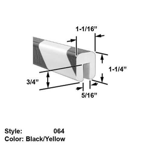 3//8/" x Wd Ht 25 ft Heavy Duty Vinyl Plastic U-Channel Push-On Trim 1//4/"