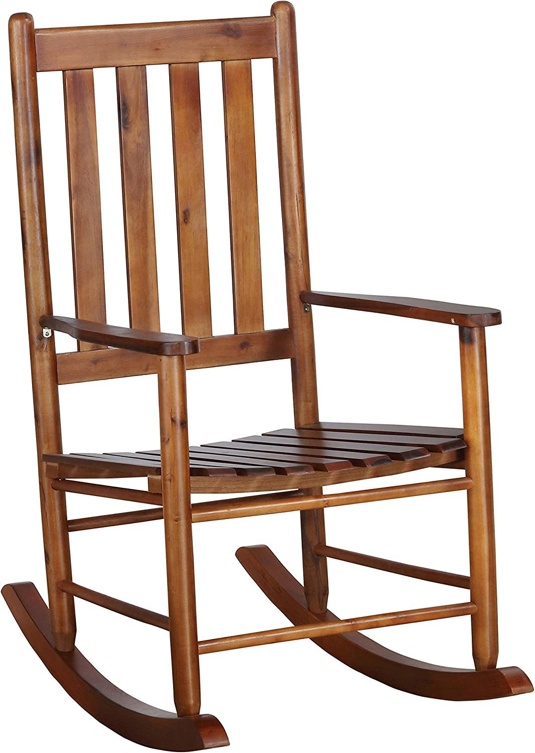 Slat Back Wooden Golden Brown Rocking Chair From Coaster Home Furnishings. - $130.96