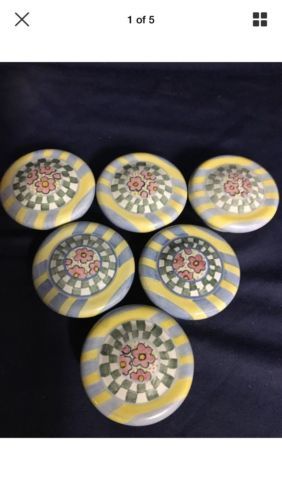 Mackenzie Childs Set Of 6 Pottery Knobs And 50 Similar Items