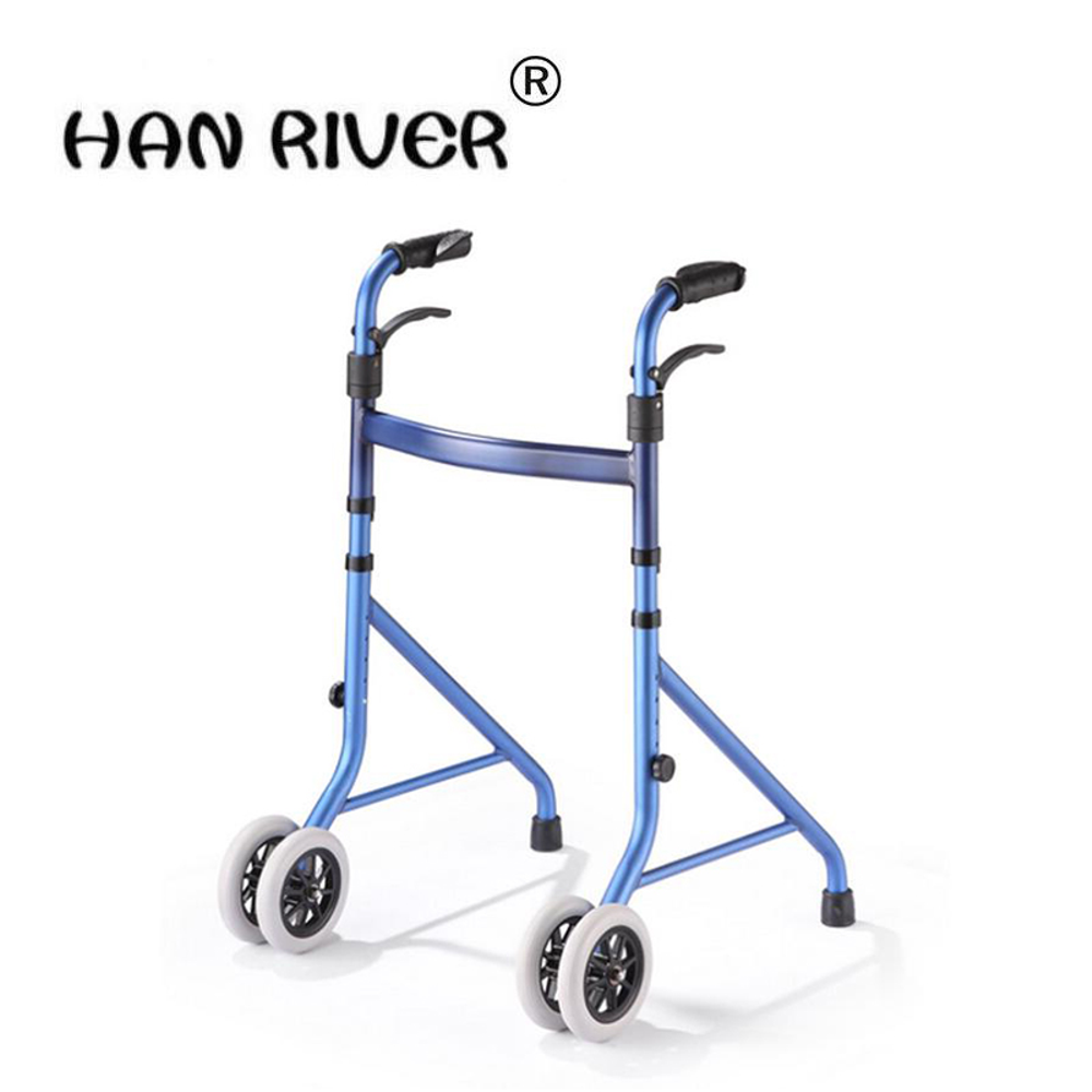 Folding Walking Wheeled Stand Aid Adjustable Cane Mobility Medical