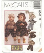 McCall&#39;s 8548 Toddler Jacket, Dress, Pants Hat Unisex Pattern Cozy Togs ... - $8.81
