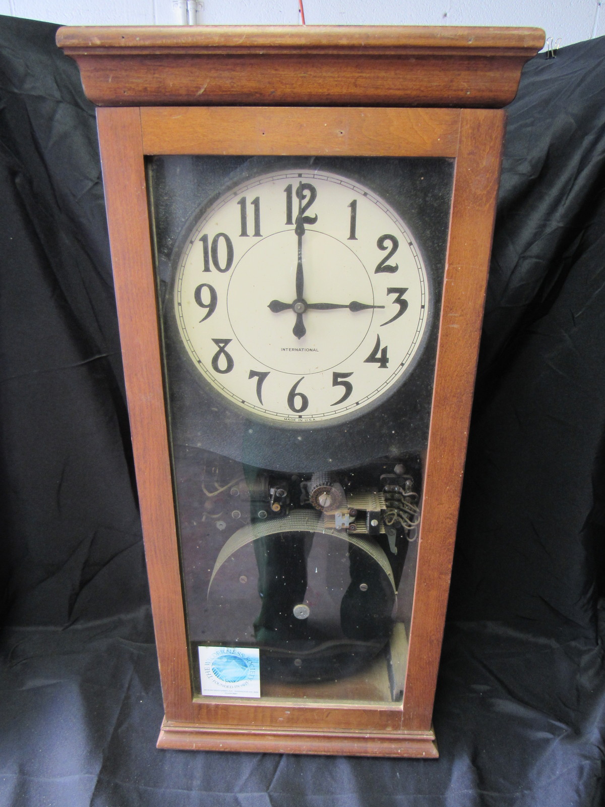 INTERNATIONAL TIME RECORDER MODEL 6855 CLOCK VINTAGE Alarm