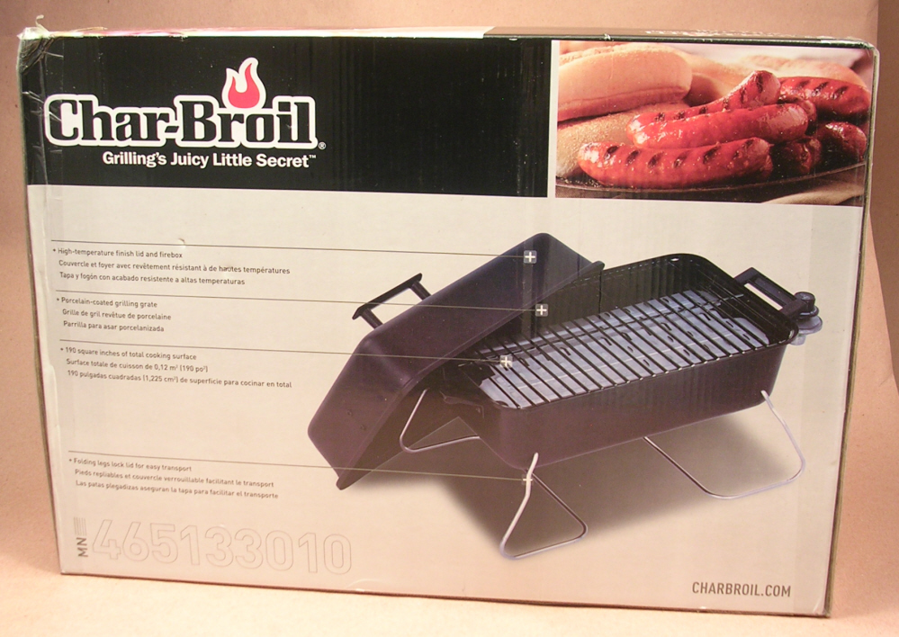 Char Broil Gas Grill 190 with Folding Legs and High Temperature Finish