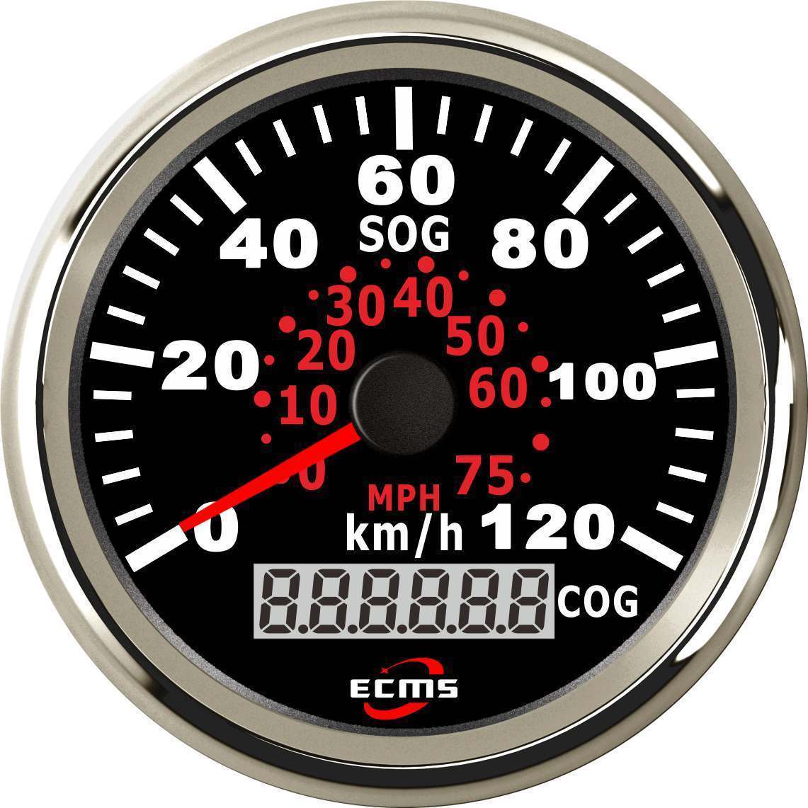 Marine Boat Auto GPS Speedometer Speed Meter Gauge 85mm 120KMH 75MPH 9 ...