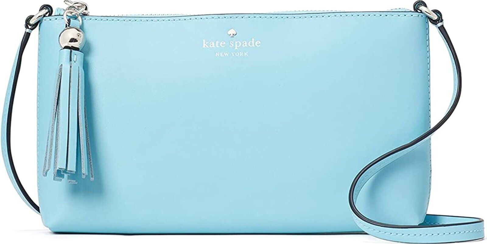 Kate Spade Ivy Street Light Blue Smooth Leather Crossbody WKRU4856 NWT $198 FS