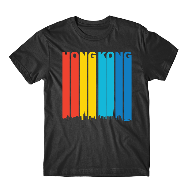 Retro Hong Kong China Cityscape Downtown Skyline TShirt TShirts