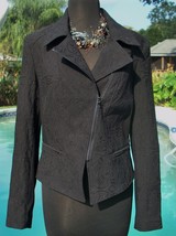 Cache Black Textured Lined Suit Jacket Top NWT Sz 6/8/10/12 M/L Stretch $188 NWT - $75.20