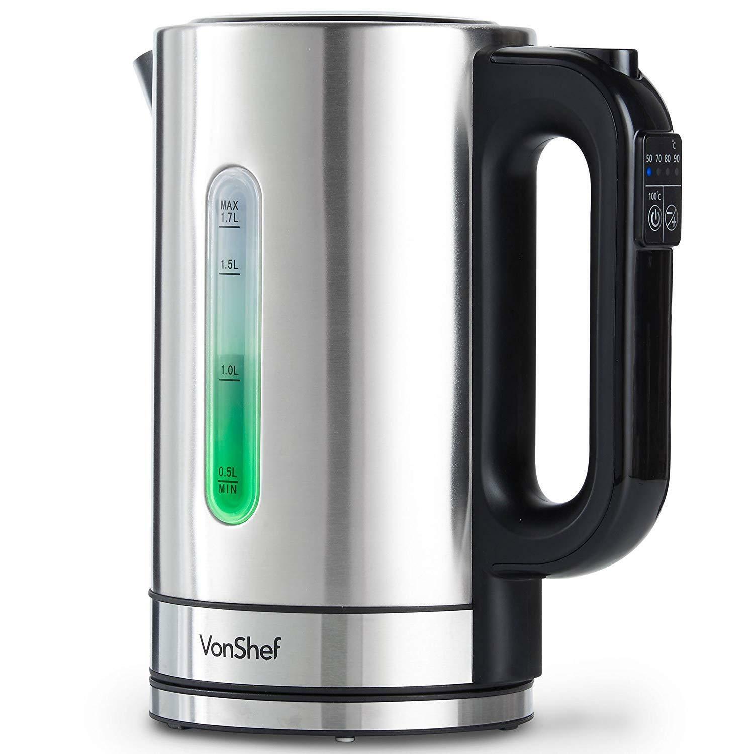 Vonshef Kettle Of Water Electric With Control Of Temperature Variable 1,7 L Tea Kettles
