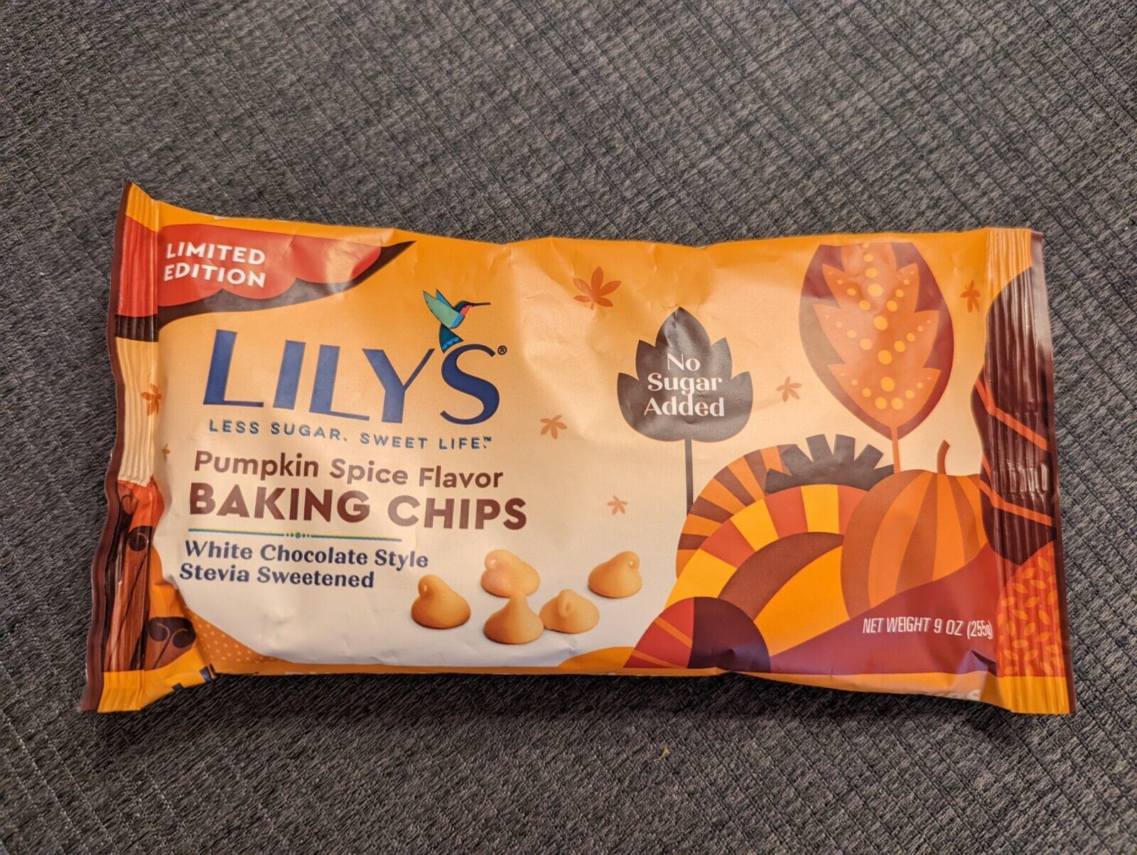 Lilys Chocolate Pumpkin Spice White Chocolate Baking Chips 9 oz KETO
