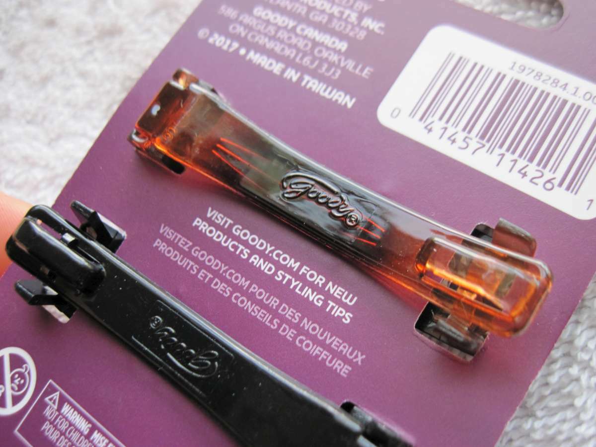 2 Goody Ouchless Plastic Stay Put Secure Fit Hair No Metal Barrettes