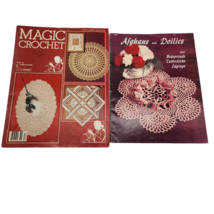 Lot of 2 Crochet Doily Pattern Books Afghans and Doilies #127 Magic Croc... - $9.89