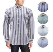 Men's Slim Fit Long Sleeve Button Down Collar Patterned Classic Dress Shirt image 1