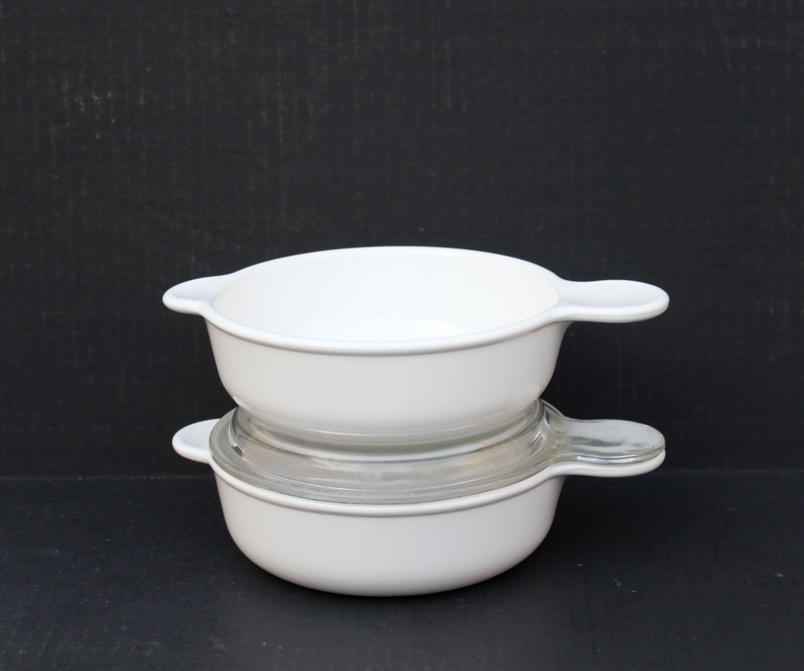 Corning Ware White Grab It Bowl 24 oz P240B (2) & P 270 B 1.25 qt w