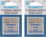 Universal Sewing Machine Needles 2-Pack Set Assorted Sizes 10-Piece Packs Home