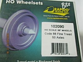 Rapido # 102090 Wheels Metal 36" (Code 88) Length 1.015" 50 per Pack HO Scale image 4