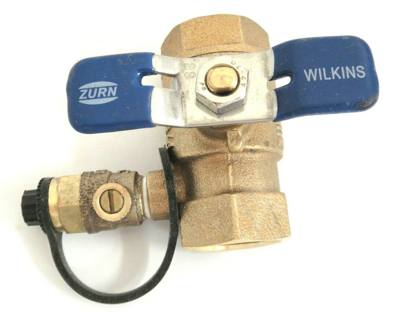Zurn Wilkins Ball Valve with Test Cock 850T 3/4" 400 PSI NonPotable
