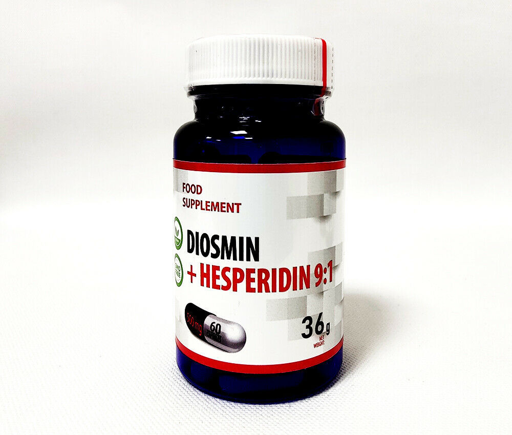 Diosmin + Hesperidin 500mg 60 Capsules Blood Vessel Conditions