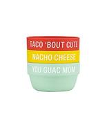 About Face Designs Taco &#39;but Cute, Nacho Cheese, You Guac Mom Baby Bowl ... - $5.40
