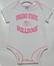 Outer Stuff NCAA Fresno State Bulldogs 12 Month Set 2 Pink White Baby Bodysuit image 1