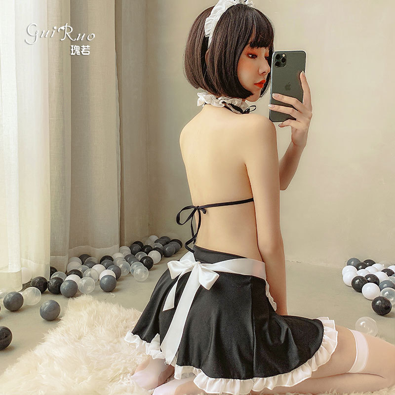 Erotic Lingerie Sexy Lace Apron Three Point Maid Maid Uniform Temptation Cosplay Women S Clothing