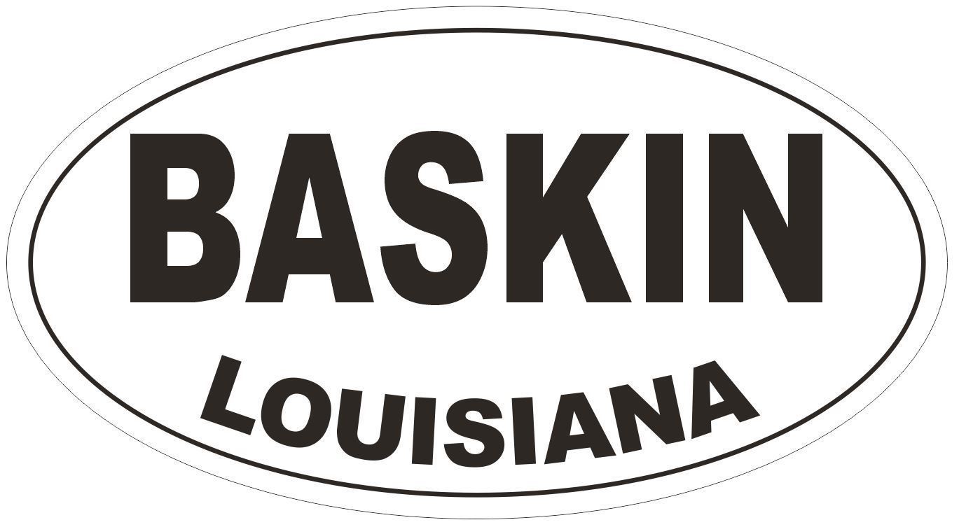 Baskin Louisiana Oval Bumper Sticker or Helmet Sticker D3782 - $1.39 - $75.00