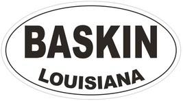 Baskin Louisiana Oval Bumper Sticker or Helmet Sticker D3782 - $1.39+