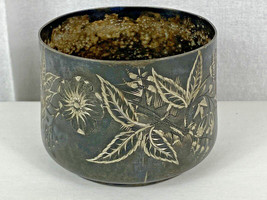 Vintage Pairpoint Mfg. Co Quarduple Silverplate Etched Monogram Open Sugar Bowl - $9.90