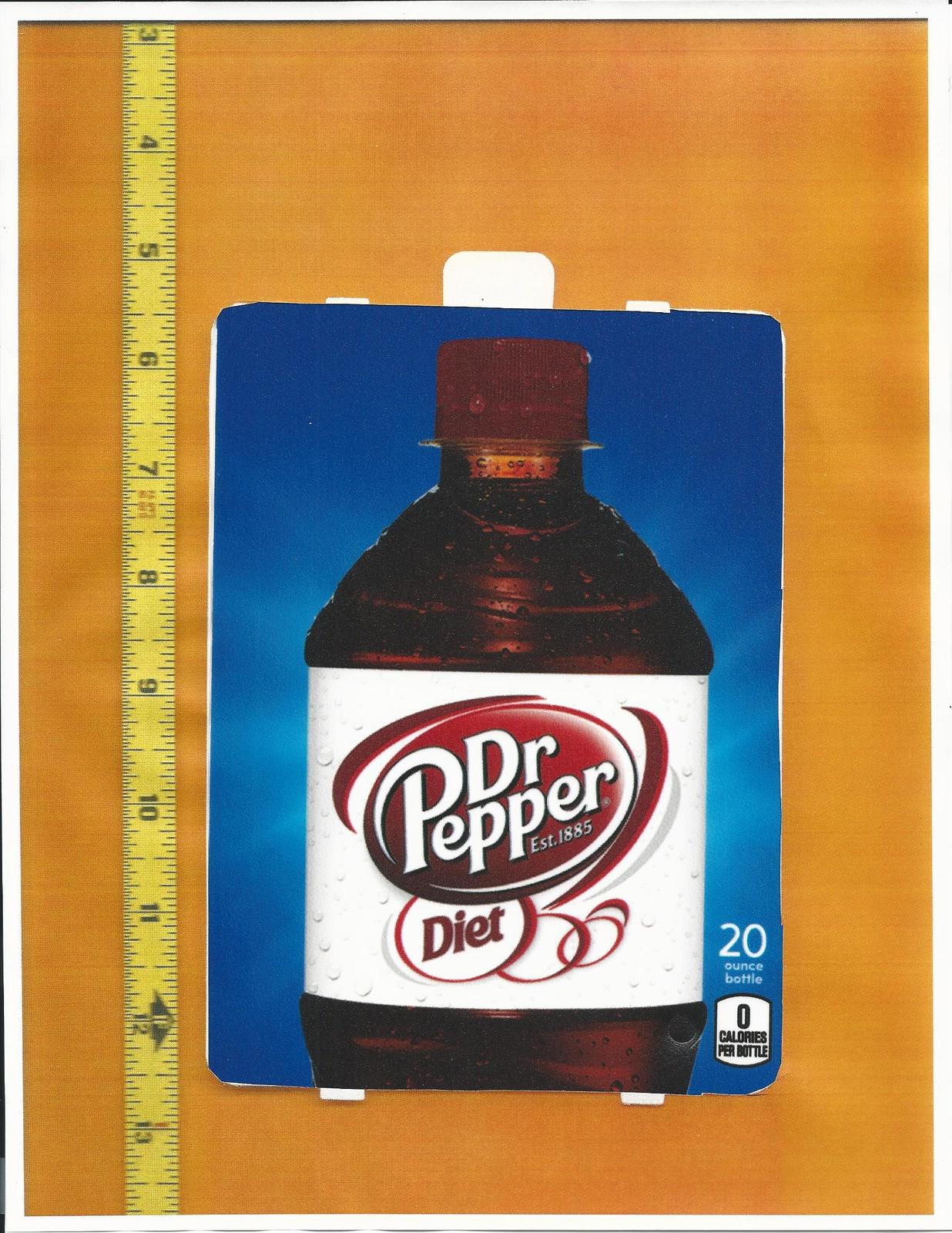HVV Size Dr Pepper DIET 20 oz BOTTLE Soda Vending Machine Flavor Strip