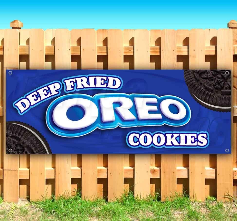 DEEP FRIED OREO COOKIES Advertising Vinyl Banner Flag Sign Many Sizes
