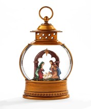 Nativity Water Lantern Jesus, Mary, Joseph  Lights Up w Warm Light 10" High Gift