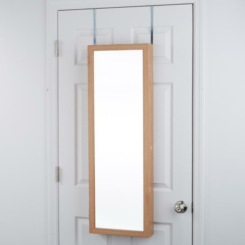 42" Mirror Over the Door Jewelry Armoire Jewelry Box
