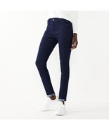 Women’s Nine West Rolled Hem High Rise Skinny Ankle Jeans, Size: 14, Blue - $18.70