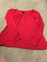 Women&#39;s Maurices Long Sleeve Shirt--Red--Size M - $4.99