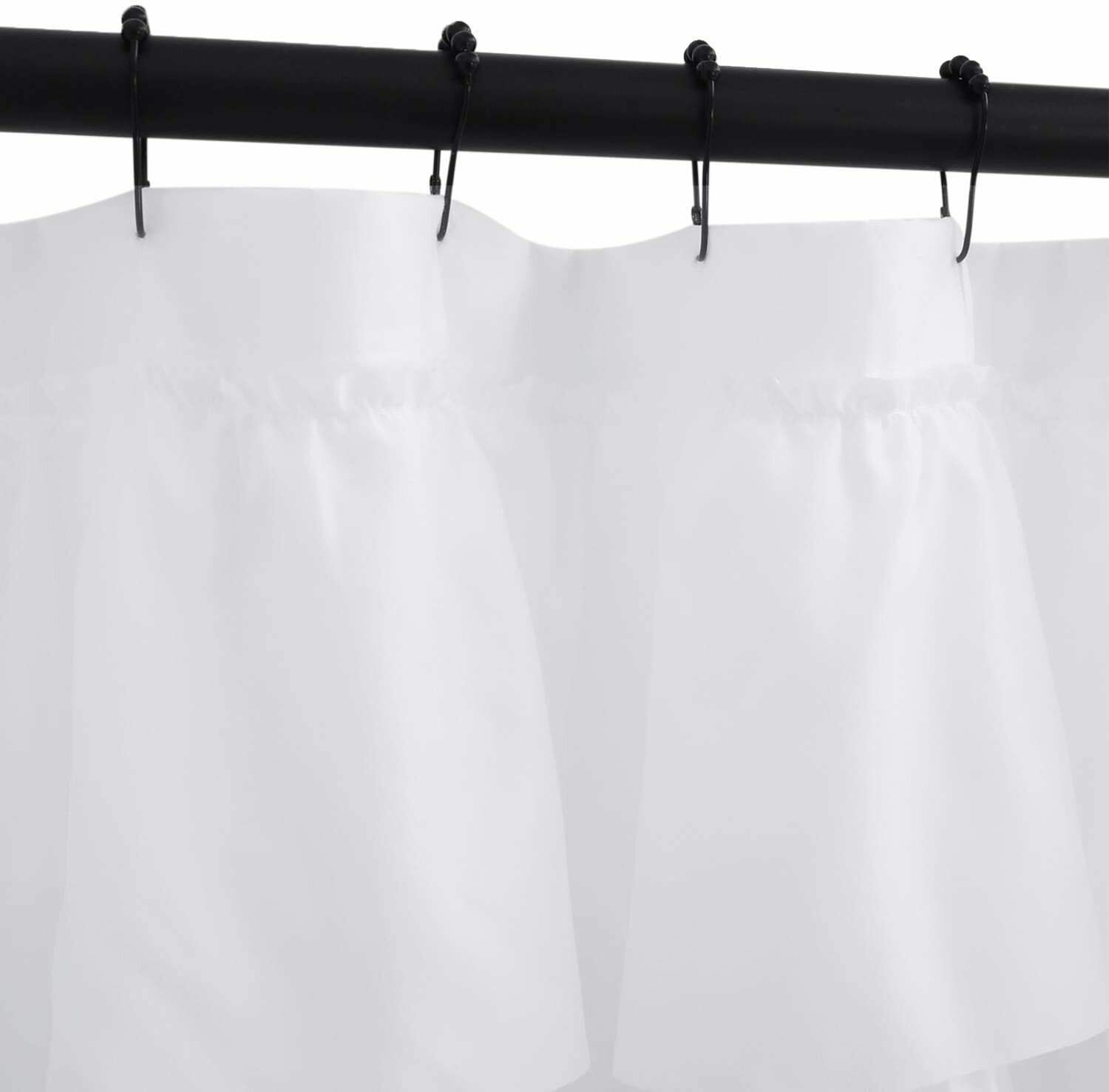 Farmhouse French Country Boho White Ruffle Ruffles Fabric Shower