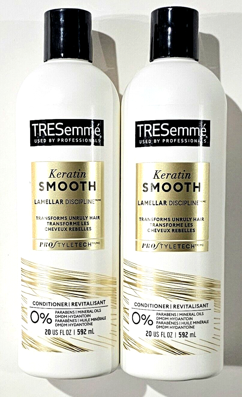 2 Pack Tresemme Professionals Keratin Smooth Lamellar Discipline Unruly Hair Shampoo