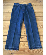 express NWT $80 women’s straight super high Rise jeans Size 8 blue O9 - $39.59