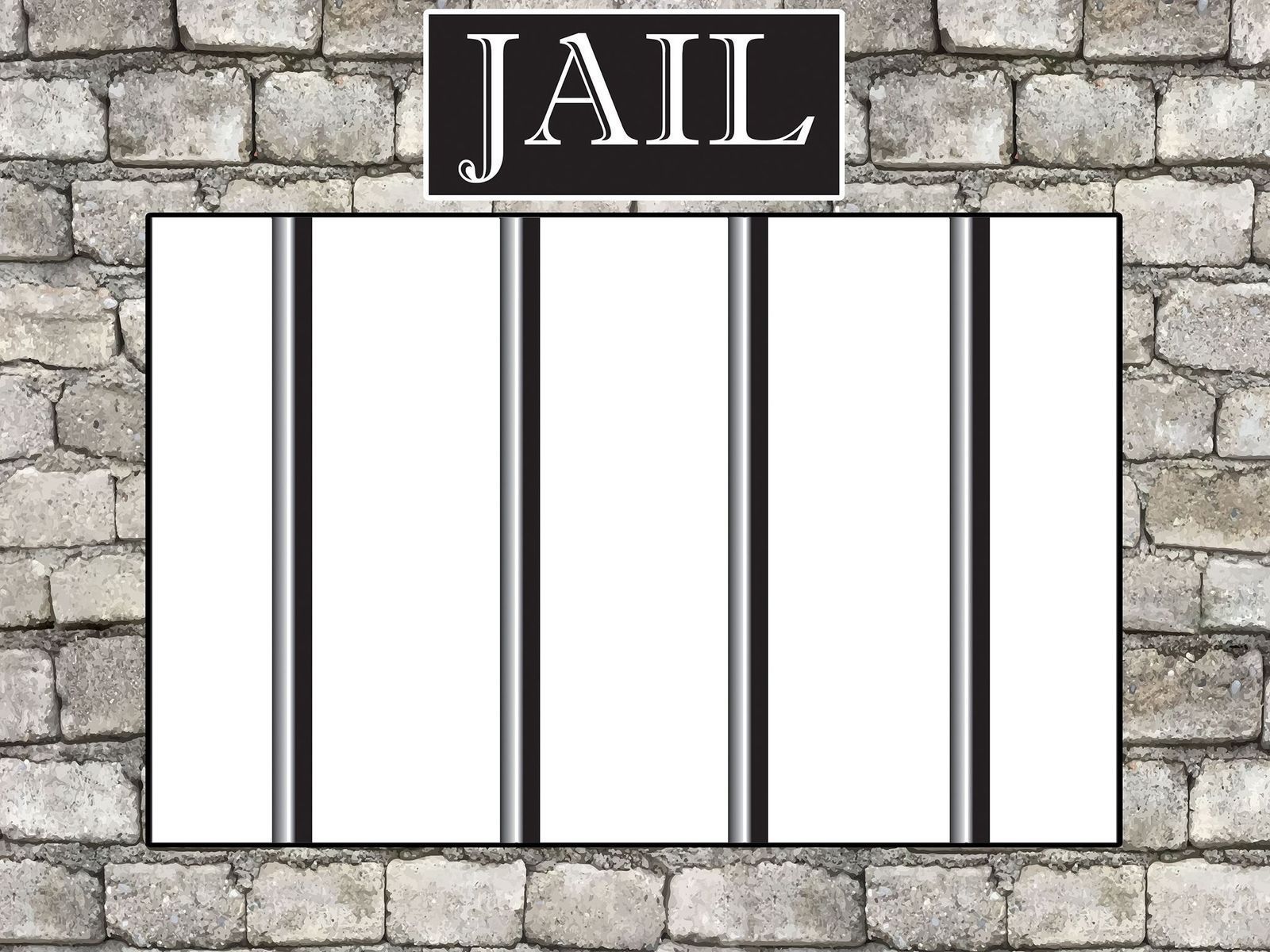 Jail Bars Prison Selfie Frame Jailbirds Steel Bars Custom Photo Booth