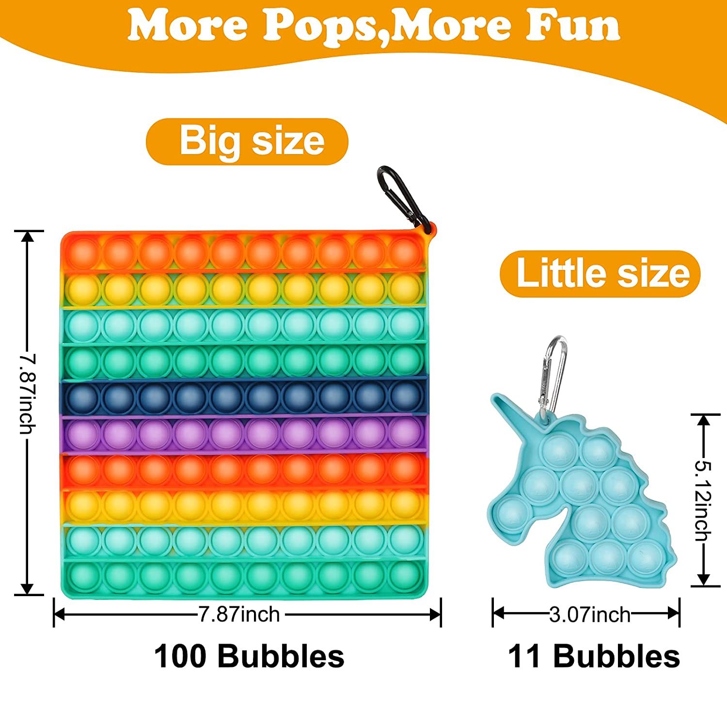 Pop Fidget Toys Big Size Pop Bubble Fidget Toy 100 Bubbles Large Pus Other Sensory Toys 0447