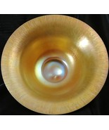 Steuben Gold Aurene Onionskin Calcite Iridescent Glass Centerpiece Bowl ... - $219.73