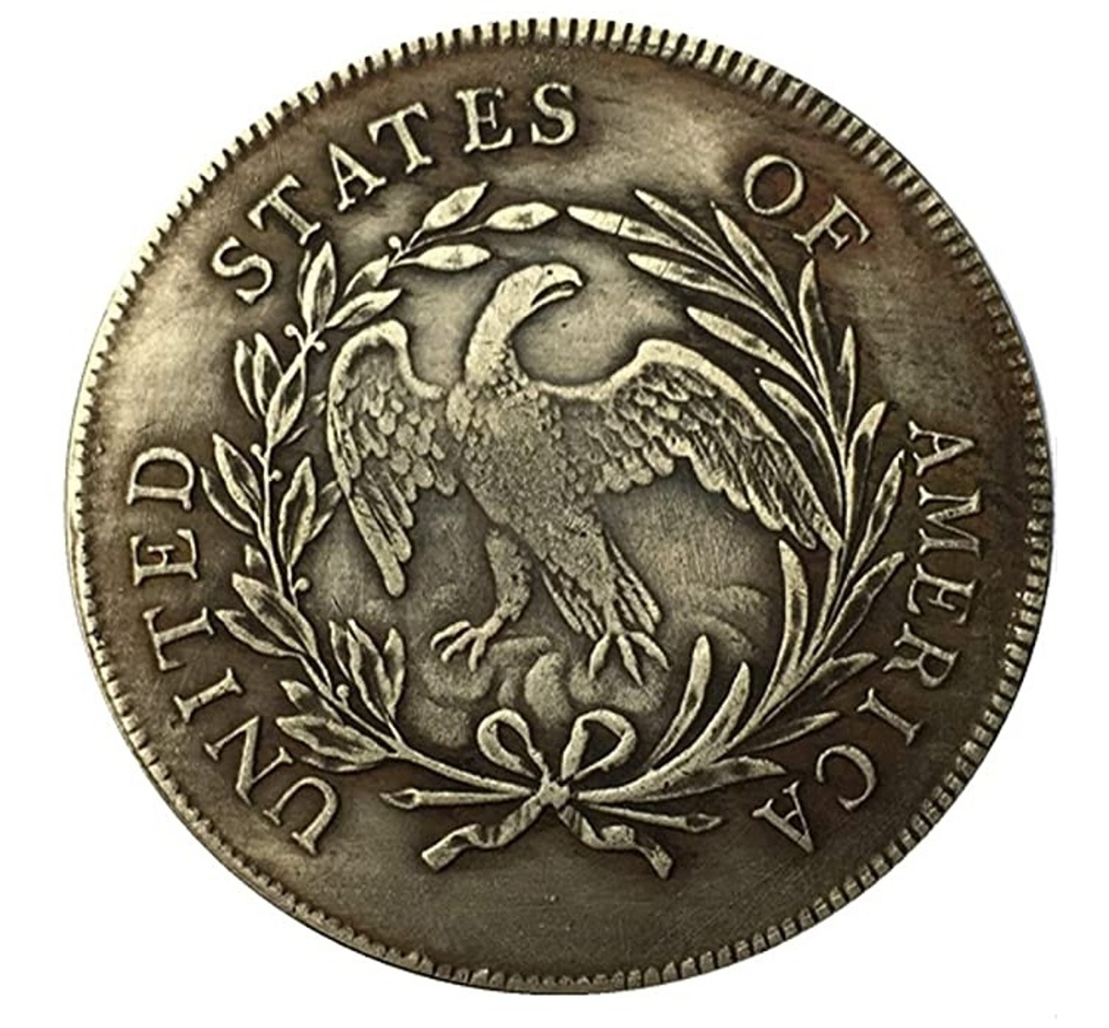 Rare Antique Usa United States 1796 Liberty Silver Color Dollar Coin
