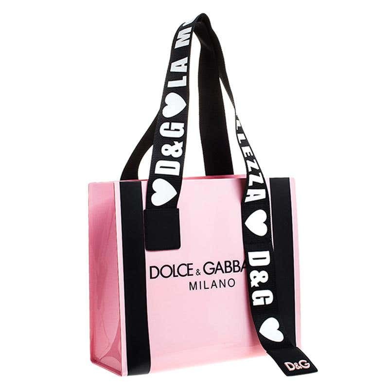 Dolce & Gabbana Pink PVC Street Shopper Tote - Women