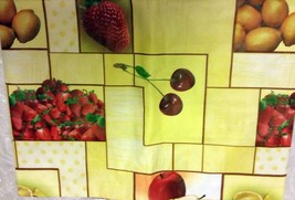 Superior Tablecloth Vinyl Flannel Back, 60" X 80" Oval, (6 ppl) FRUITS IN BOXES - $21.77