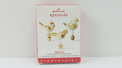 Primary image for Days 4-6 2016 Hallmark Ornament 12 Little Days of Christmas Gold Rings True Love