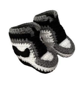 62.Air J 1 High Baby Crochet Shoes