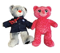Build A Bear BAB Lot Pink Cheetah Harley Motorcycle Stuffed Animal Plush... - $14.82