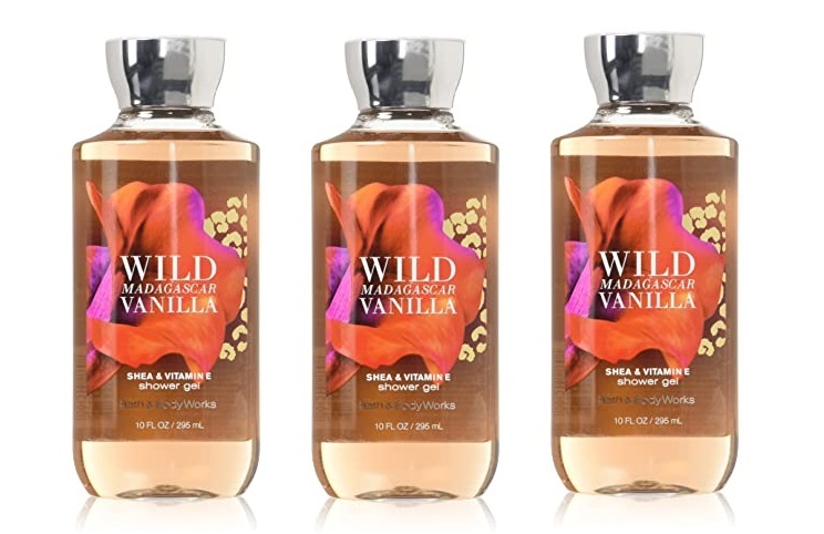Bath & Body Works Wild Madagascar Vanilla Shea & Vitamin E Shower Gel 10 oz x3