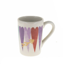 Starbucks Valentine Day Pink Color Heart Arrow Tall Ceramic Coffee Mug 8oz - $12.46