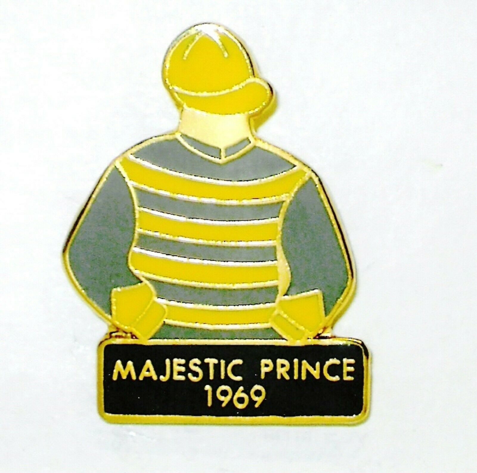 1969 MAJESTIC PRINCE Kentucky Derby Jockey Silks Pin Horse Racing