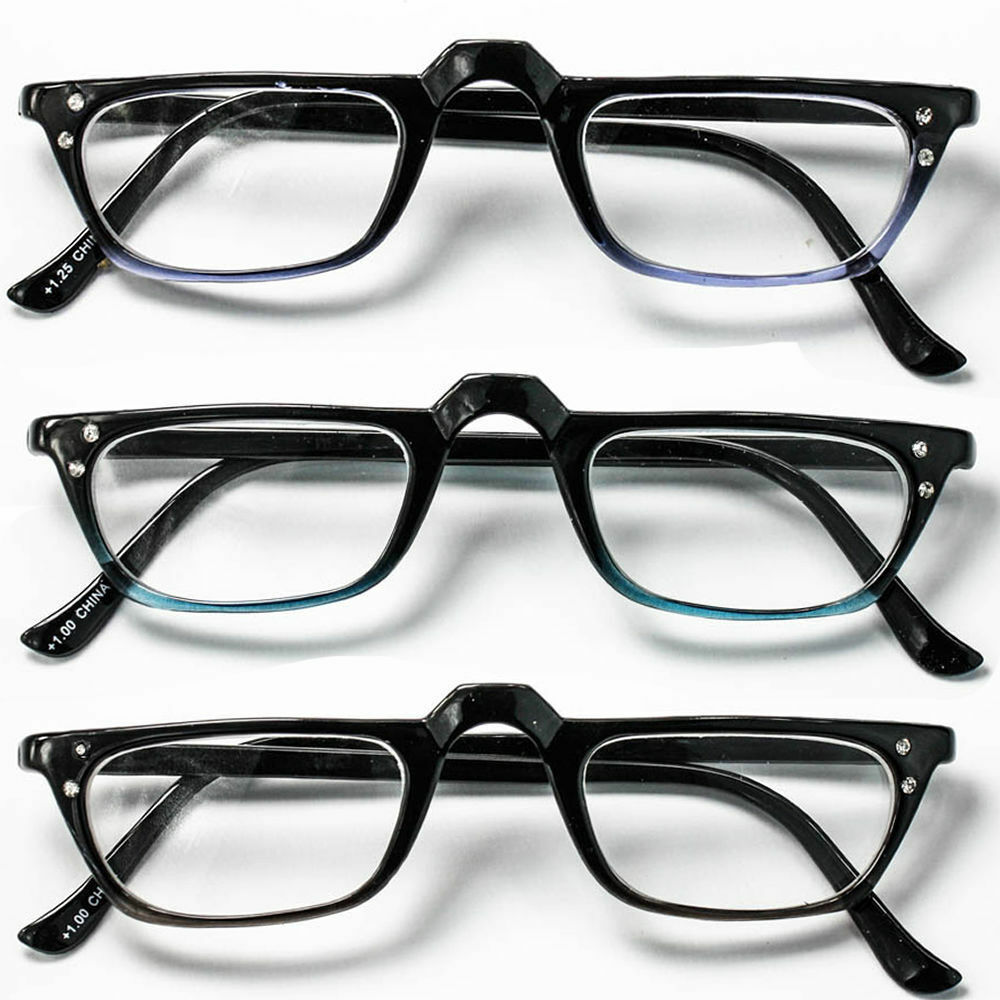 READING GLASSES PLASTIC CLEAR FULL LENS WOMEN STYLE Reading Glasses